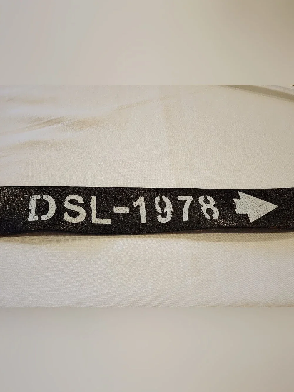 Diesel Black Leather Belt with Brushed Silver Square Buckle